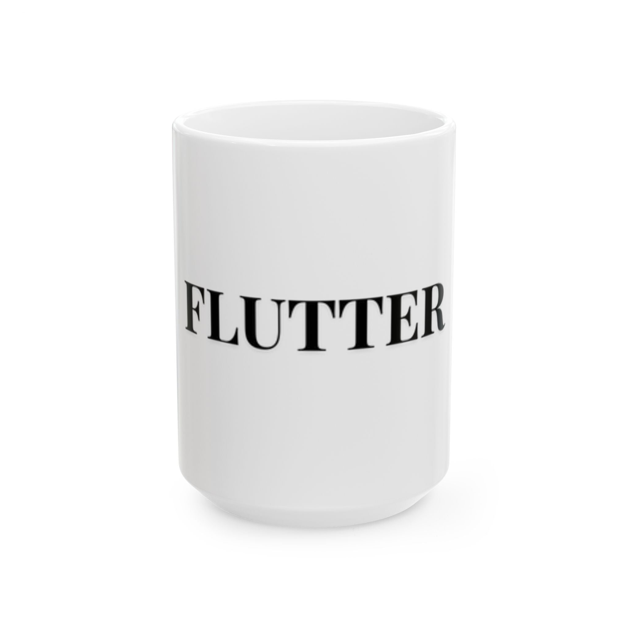 Flutter Ceramic Mug - Inspirational Coffee Cup, Gift for Her, Home Decor, Unique Mug for Tea Lovers, Motivational Drinkware