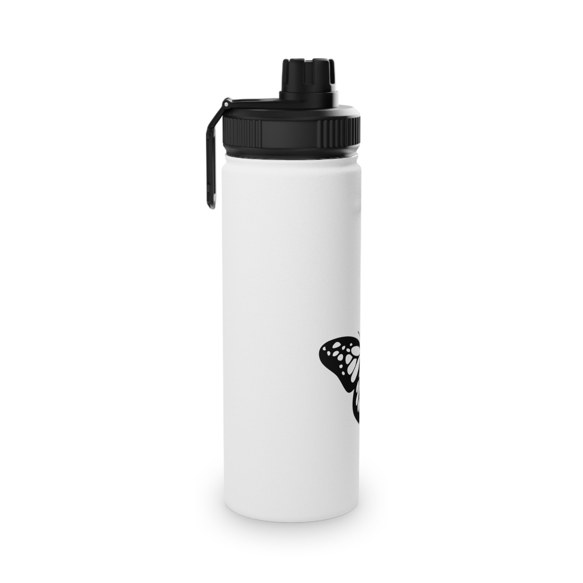 Butterfly Stainless Steel Water Bottle - Eco-Friendly Sports Bottle, Reusable Water Container, Travel Bottle, Gift for Fitness