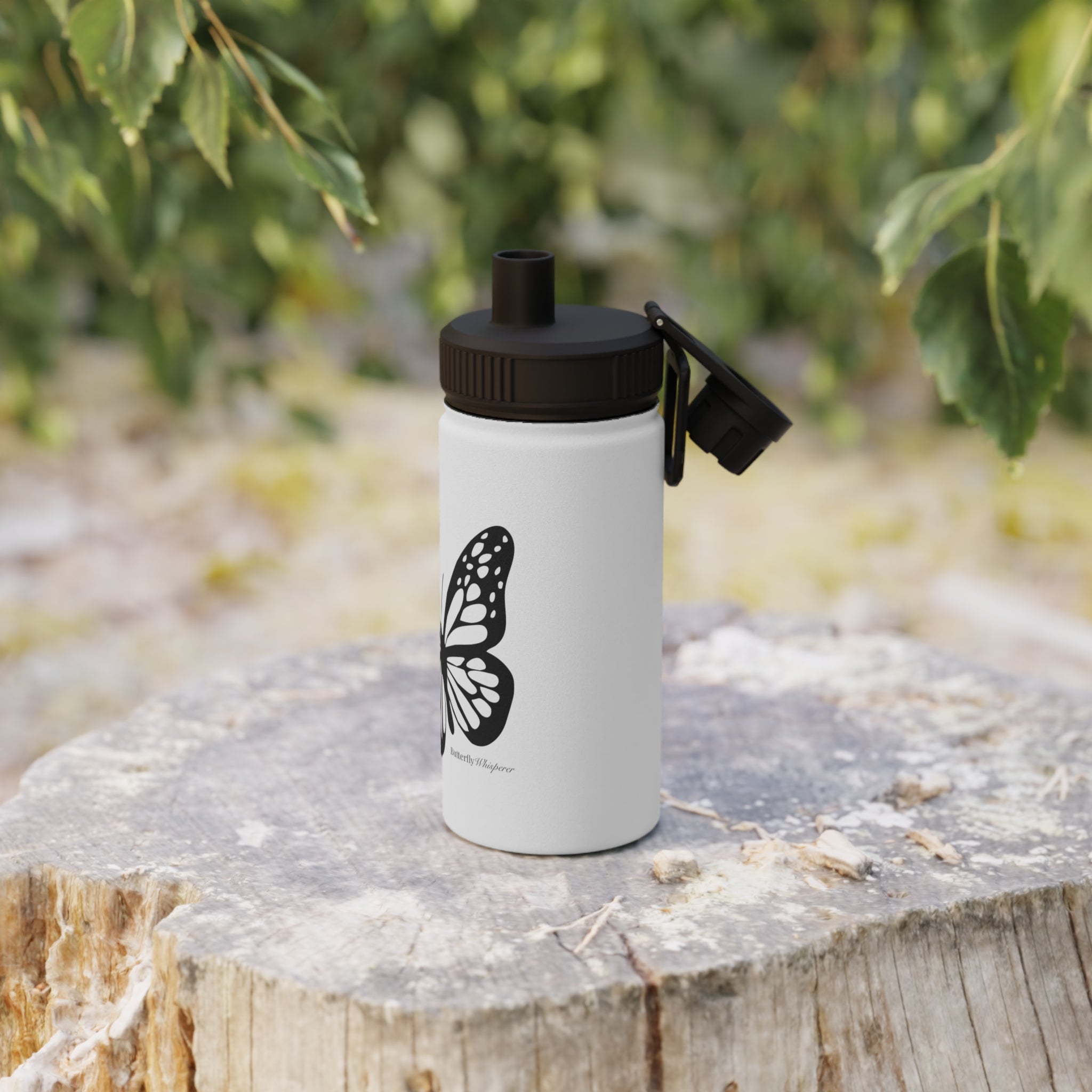 Butterfly Stainless Steel Water Bottle - Eco-Friendly Sports Bottle, Reusable Water Container, Travel Bottle, Gift for Fitness