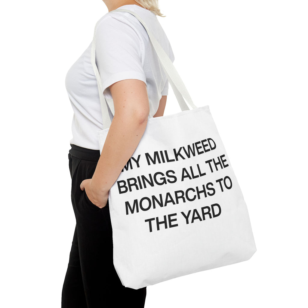 Monarch Tote Bag, Eco-Friendly Shopper, Floral Tote, Gift for Gardeners, Nature Lover Bag, Statement Bag, Cute Beach Tote