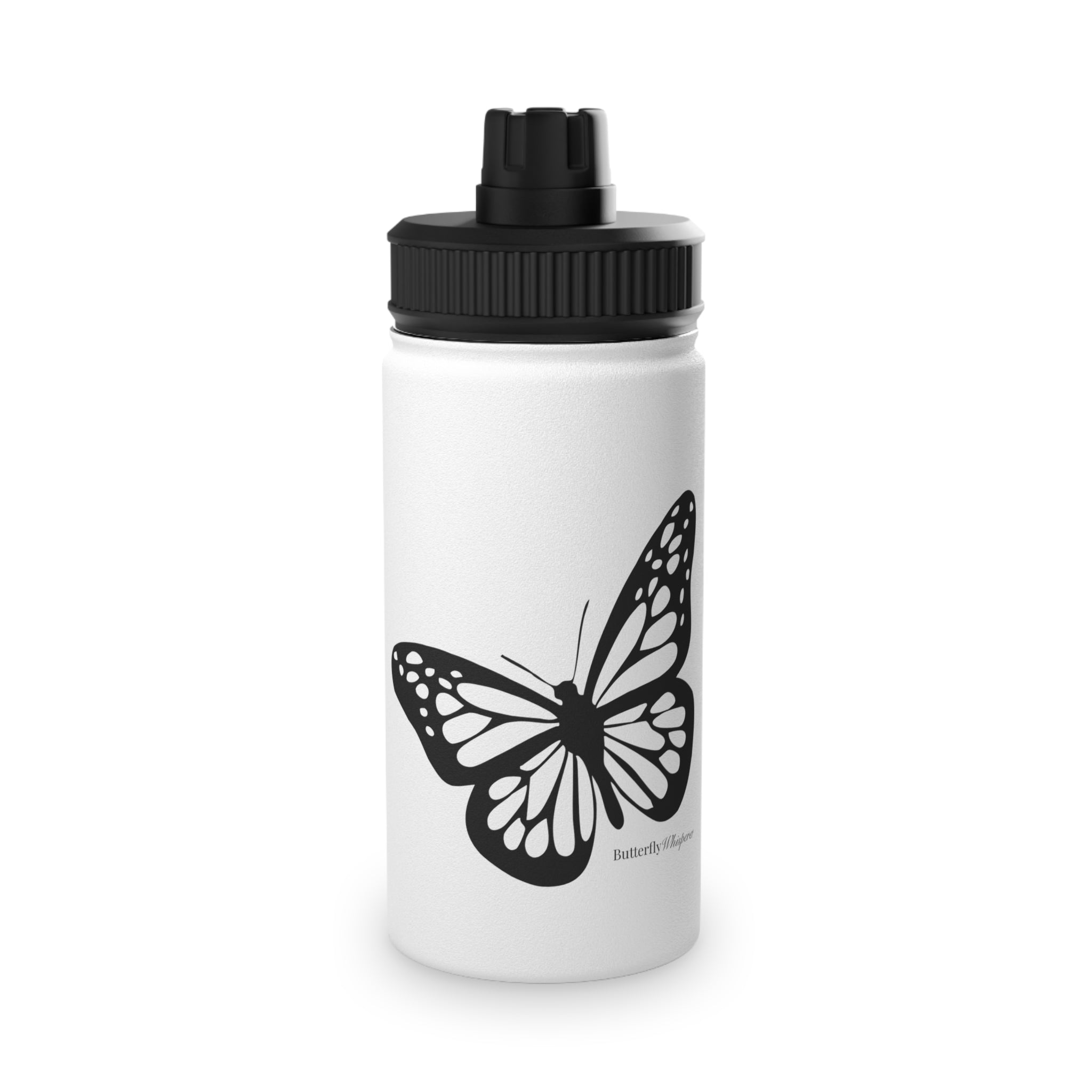 Butterfly Stainless Steel Water Bottle - Eco-Friendly Sports Bottle, Reusable Water Container, Travel Bottle, Gift for Fitness
