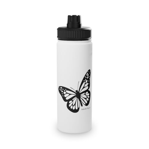 Butterfly Stainless Steel Water Bottle - Eco-Friendly Sports Bottle, Reusable Water Container, Travel Bottle, Gift for Fitness