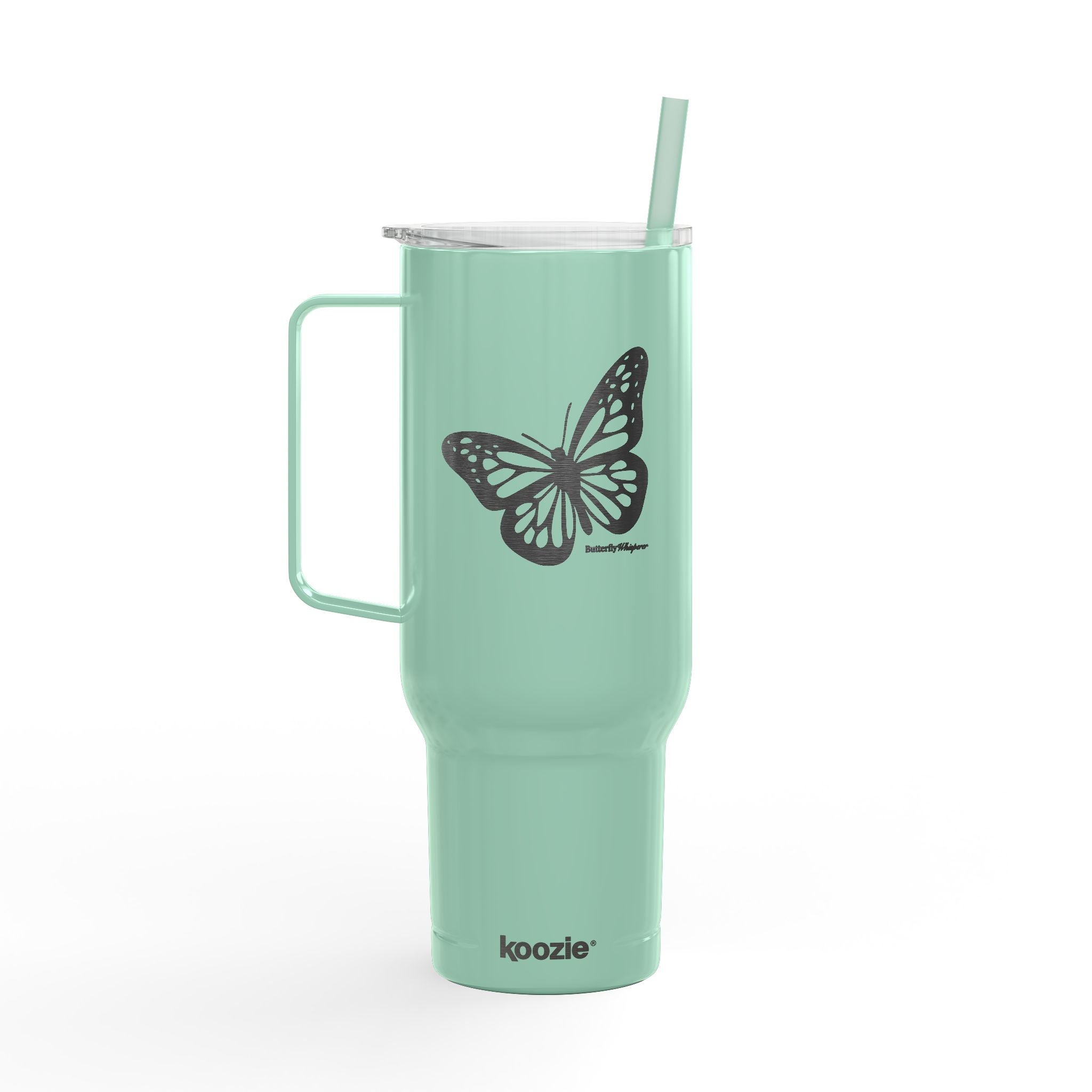 Stylish Insulated Tumbler, 40 oz Drinkware for Home, Travel, Gifts, Unique Engraved Butterfly Design