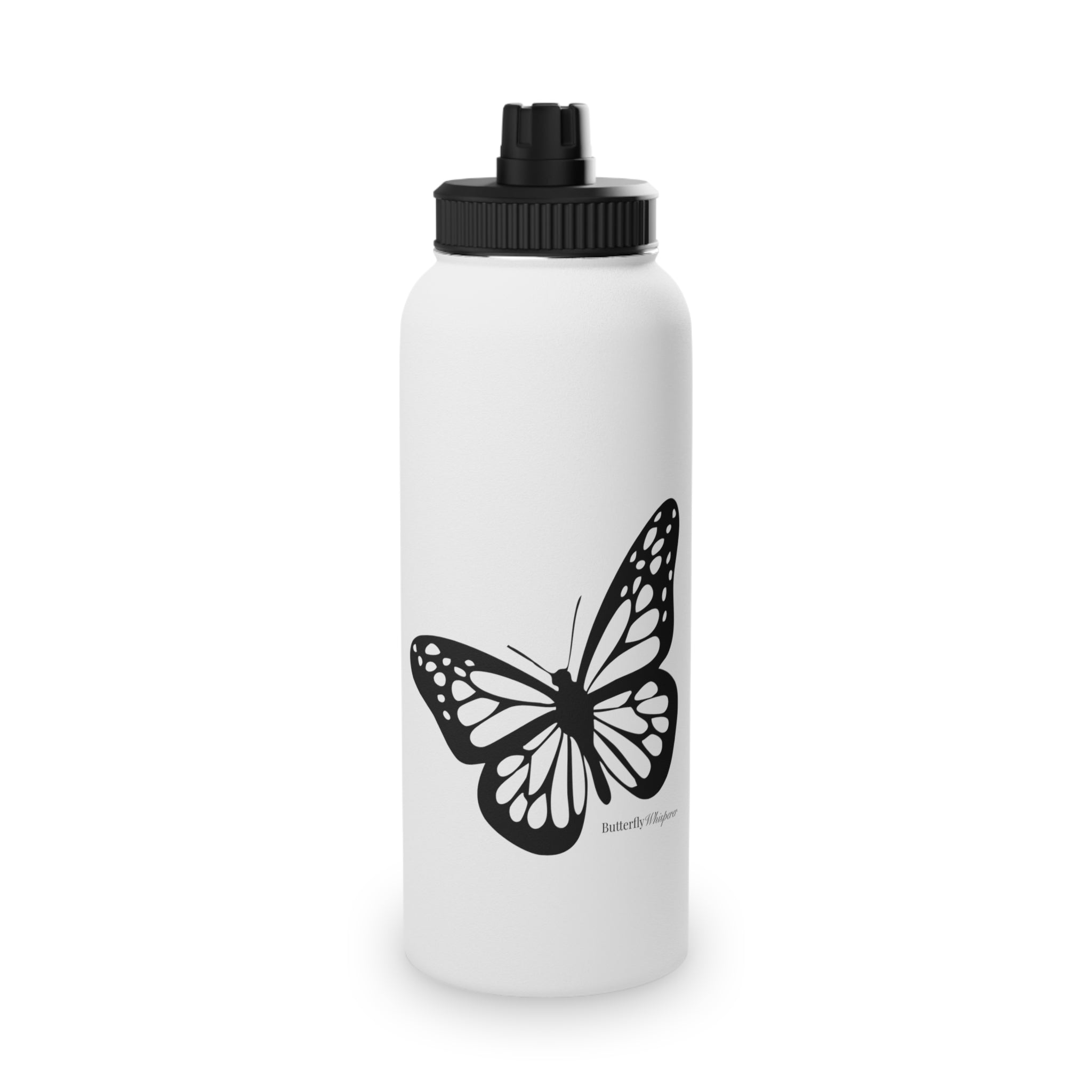 Butterfly Stainless Steel Water Bottle - Eco-Friendly Sports Bottle, Reusable Water Container, Travel Bottle, Gift for Fitness