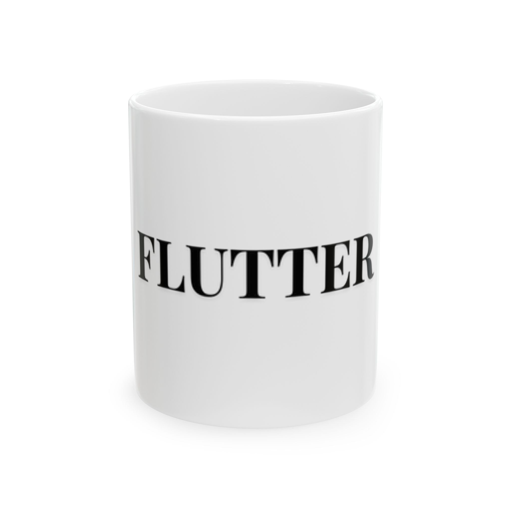 Flutter Ceramic Mug - Inspirational Coffee Cup, Gift for Her, Home Decor, Unique Mug for Tea Lovers, Motivational Drinkware